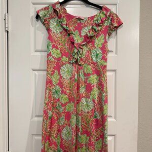 Lilly Pulitzer Floral Ruffle Dress